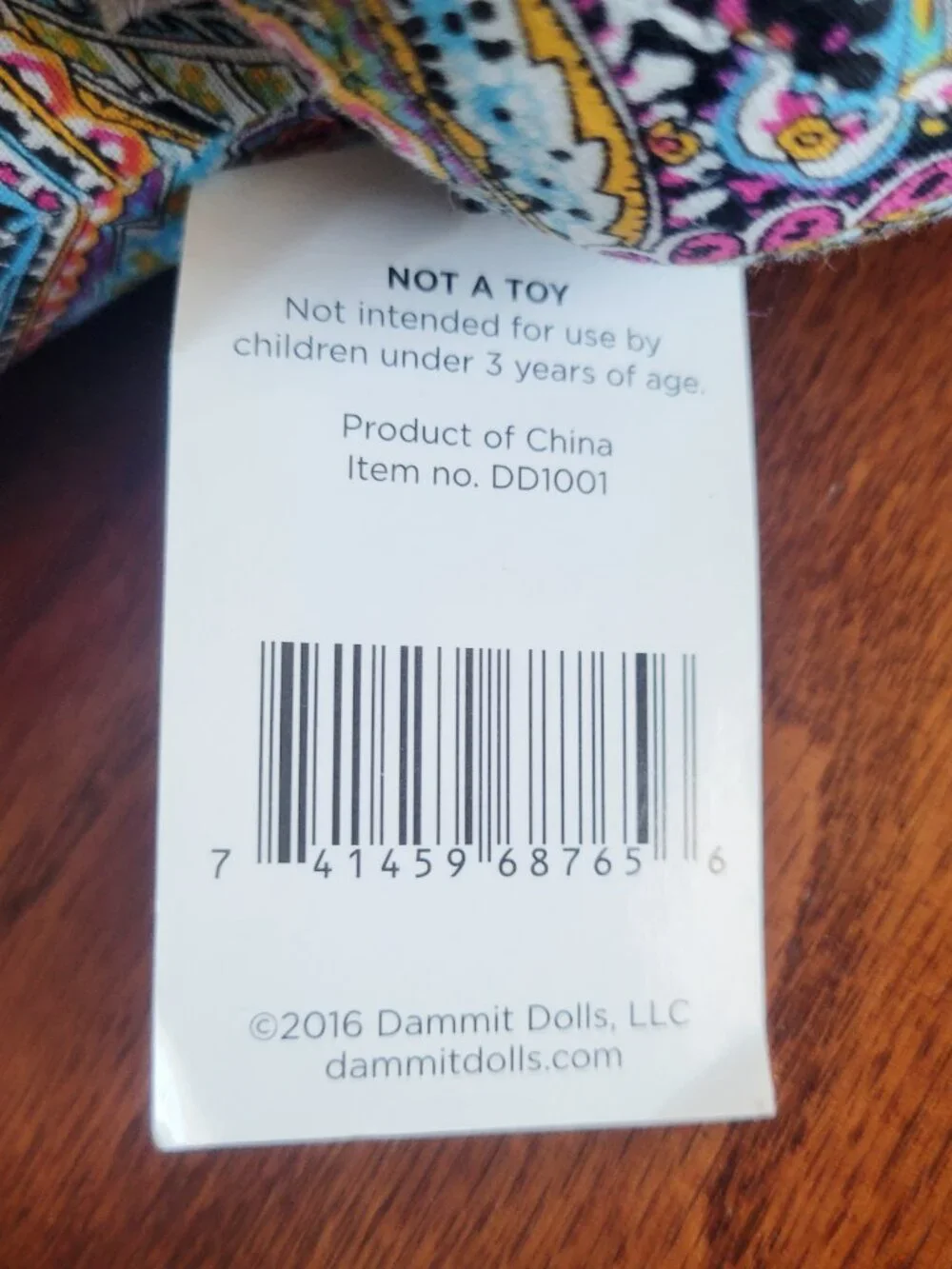 New Dammit Doll Paisley Pattern Stress Gag Plush Gift 12
